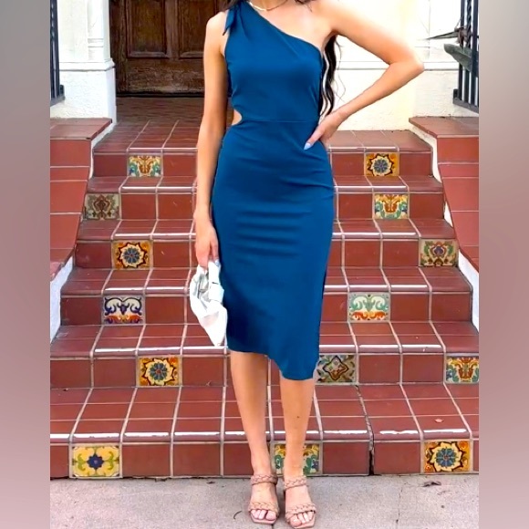 New Women's Summer Dress One Shoulder Sleeveless L/XL - Picture 1 of 3